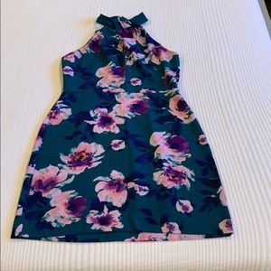 High neck fitted dress